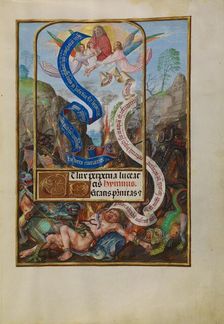 Lazarus's Soul Carried to Abraham; Spinola Hours, about 1510-1520. Creator: Master of James IV of Scotland