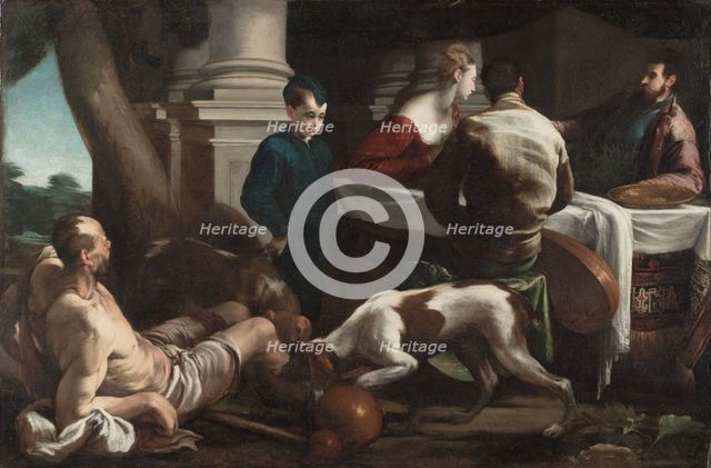 Lazarus and the Rich Man, c. 1550. Creator: Jacopo Bassano (Italian, ca. 1510-1592).