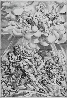 Lazarus in Heaven and the Rich Man in Hell, 1547. Creator: Cornelis Bos