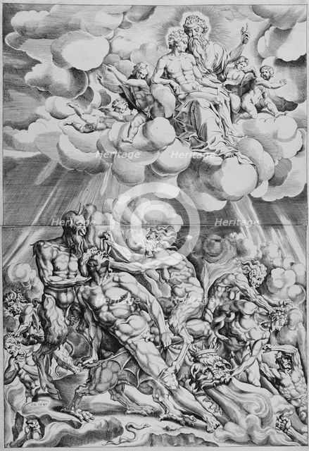 Lazarus in Heaven and the Rich Man in Hell, 1547. Creator: Cornelis Bos.