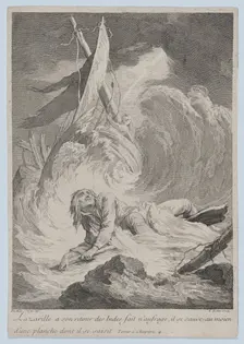 Lazarille à son retour des Indes fait n'aufrage..., ca. 1717-60. Creator: Pierre Aveline