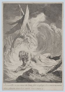 Lazarille à son retour des Indes fait n'aufrage..., ca. 1717-60. Creator: Pierre Aveline