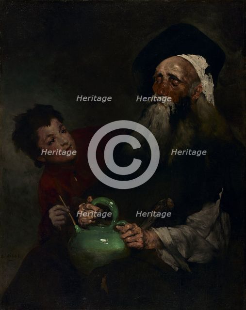Lazarillo de Tormes and His Blind Master, before 1880. Creator: Théodule Ribot (French, 1823-1891).
