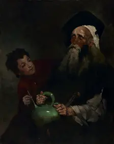 Lazarillo de Tormes and His Blind Master, before 1880. Creator: Théodule Ribot (French, 1823-1891)