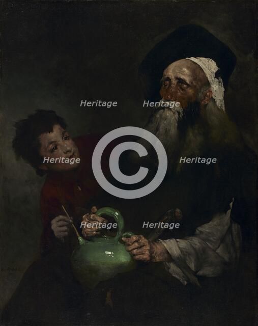 Lazarillo de Tormes and His Blind Master, before 1880. Creator: Théodule Ribot (French, 1823-1891).