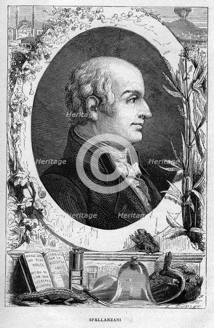 Lazzaro Spallanzani, Italian biologist, 1874. Artist: Unknown