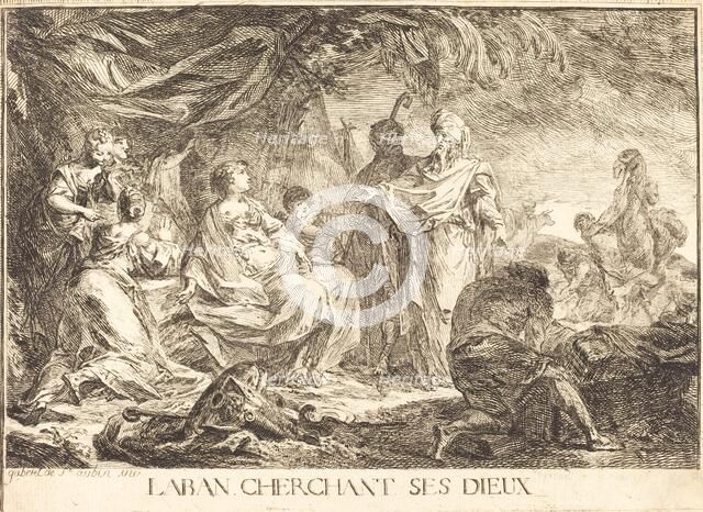 Laban cherchant ses dieux, 1753. Creator: Gabriel de Saint-Aubin.