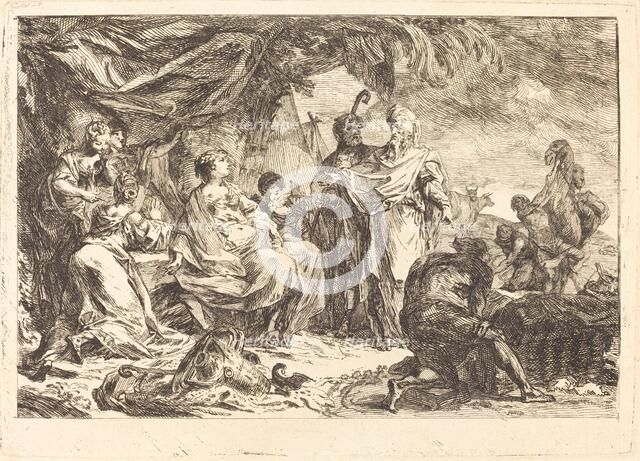 Laban cherchant ses dieux, 1753. Creator: Gabriel de Saint-Aubin.