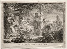 Laban cherchant ses dieux. Creator: Augustin de Saint-Aubin (French, 1736-1807)