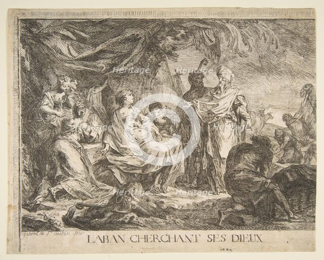Laban cherchent ses dieux, 1753. Creator: Gabriel de Saint-Aubin.