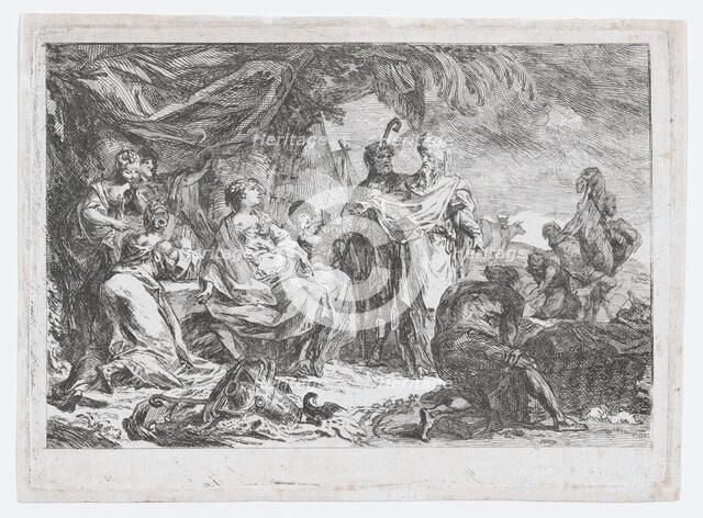 Laban Searching for his Household Gods, ca. 1753. Creator: Gabriel de Saint-Aubin.