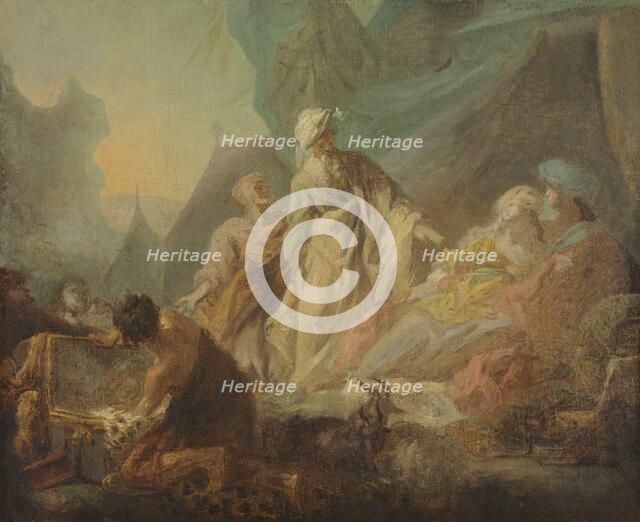 Laban Searching for His Stolen Gods, 1753. Creator: Augustin de Saint-Aubin (French, 1736-1807).