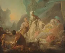 Laban Searching for His Stolen Gods, 1753. Creator: Augustin de Saint-Aubin (French, 1736-1807)