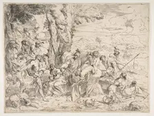 Laban searching for idols among Jacob's possessions, ca. 1635-40. Creator: Giovanni Benedetto Castiglione