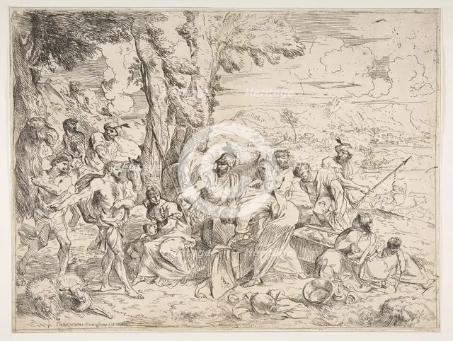 Laban searching for idols among Jacob's possessions, ca. 1635-40. Creator: Giovanni Benedetto Castiglione.