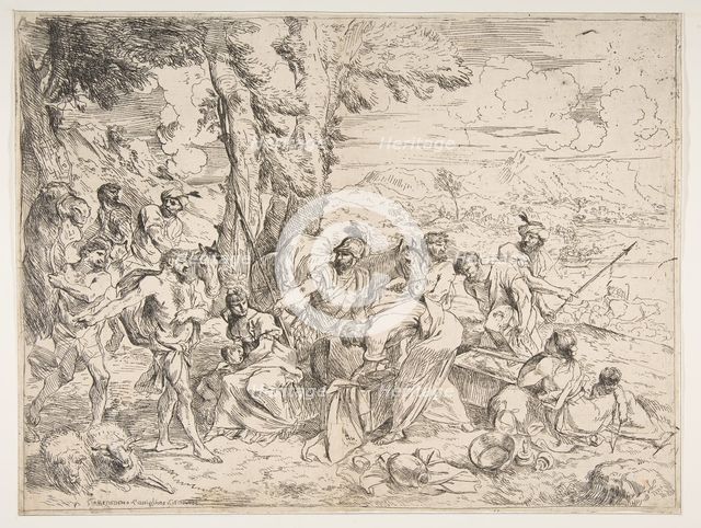Laban searching for idols among Jacob's possessions, ca. 1635-40. Creator: Giovanni Benedetto Castiglione.