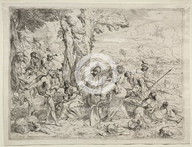 Laban Searching for Idols in Rachel's Baggage, c. 1635. Creator: Giovanni Benedetto Castiglione (Italian, 1609-1664).