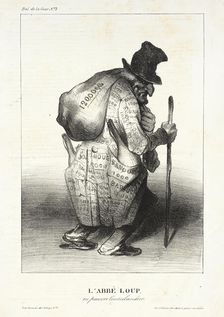 L'Abbé Loup en pauvre Contrebandier, 1833. Creator: Honore Daumier