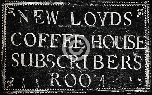 'Label of Arrival and Loss Book, 1774', (1928). Artist: Unknown.