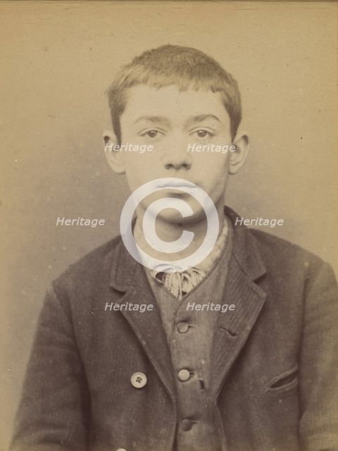 Labeyrie. Romain. 19 ans, né le 13/11/74 à Cauna (Landes). Sculpteur. Anarchiste. 10/1/94. , 1894. Creator: Alphonse Bertillon.