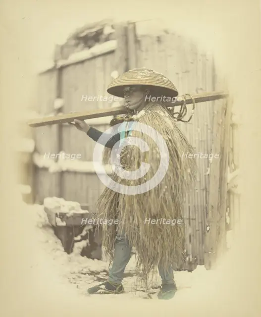Laborer in Grass Cape, about 1868. Creator: Felice Beato.
