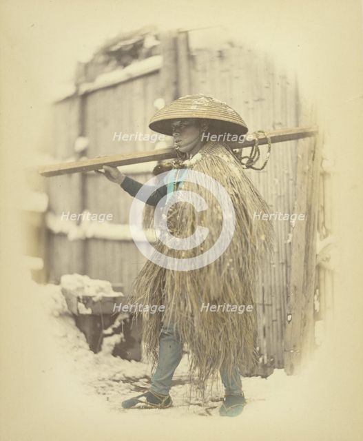 Laborer in Grass Cape, about 1868. Creator: Felice Beato.