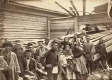 Laborers awaiting work at the Hill of Idleness Types of Russian working..., between 1885 and 1886. Creator: Unknown