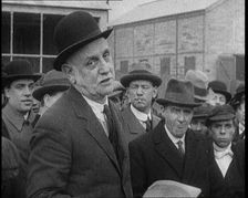Labour Mayor of Poplar George Lansbury Talking to Local People, 1921. Creator: British Pathe Ltd