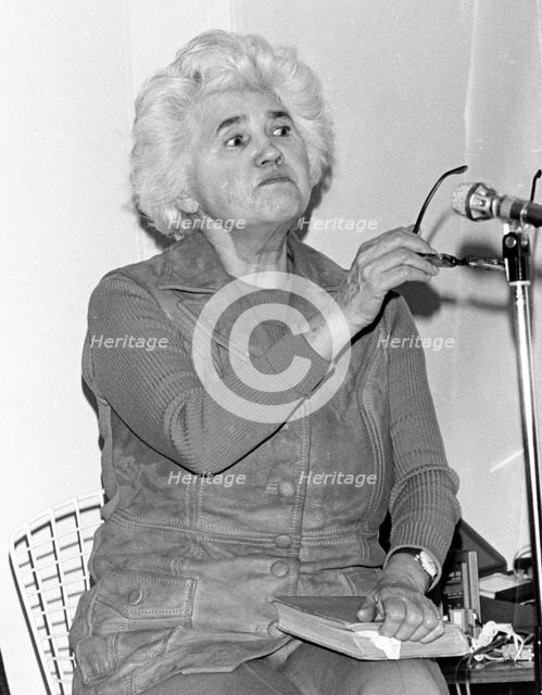 Labour MP Jenny Lee at student march on cuts in Education Service, 1975. Artist: Henry Grant