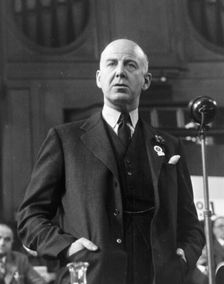 Labour Part Leader, Clement Attlee at Central Hall, Westminster, London, Sep 1954. Artist: Henry Grant