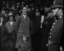 Labour Party Candidate Mr Fenner Brockway Standing on The Steps of Caxton Hall Making a..., 1924. Creator: British Pathe Ltd