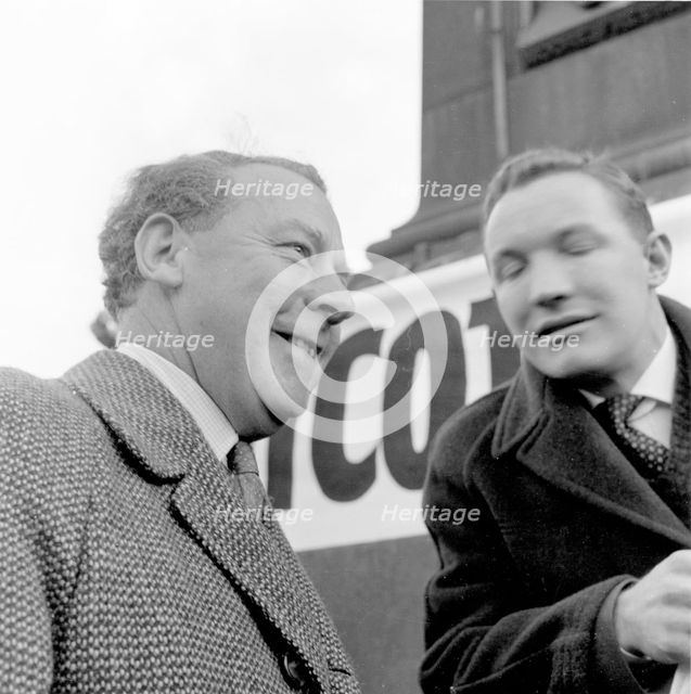 Labour Party Leader Hugh Gaitskell at Boycott South African Foods Rally 28 Feb 1960. Artist: Henry Grant