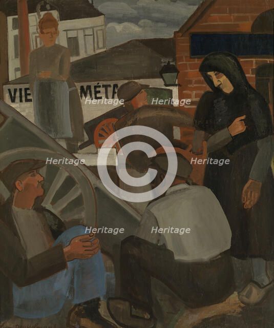 Labourers by the Canal, 1920. Creator: Jean Brusselmans.