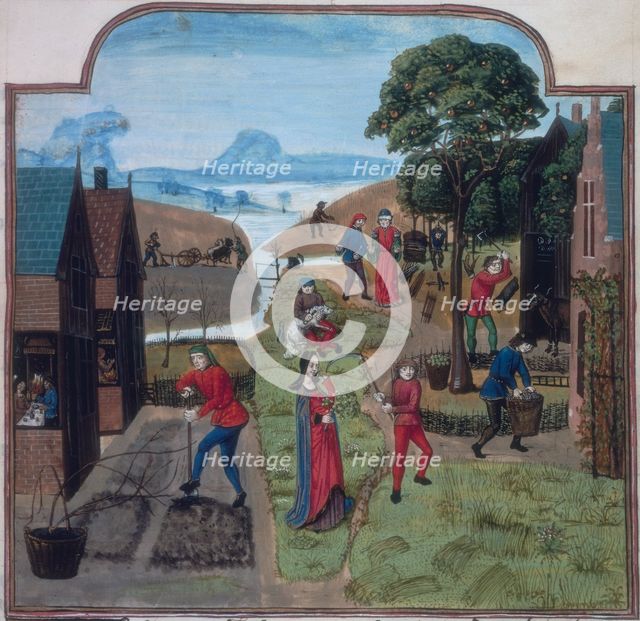 Labours of the Months, c1475-c1500.  Creator: Unknown.