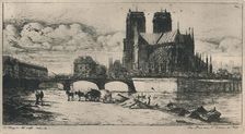 L'Abside De Notre-Dame De Paris (4th State, 6 1/2 x 11 3/4 Inches) 1854, (1927). Artist: Charles Meryon