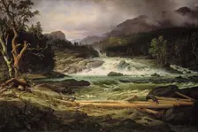 Labrofossen near Kongsberg. Artist: Fearnley, Thomas (1802-1842)