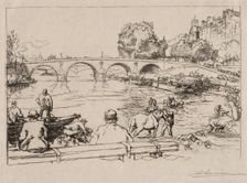 LAbreuvoir at Pont Marie, 1912. Creator: Auguste Louis Lepère (French, 1849-1918)