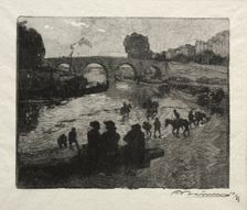 LAbreuvoir du Pont Marie. Creator: Auguste Louis Lepère (French, 1849-1918)
