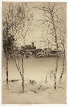 Laburnums and Battersea, 1889/90 and 1898. Creator: Theodore Roussel