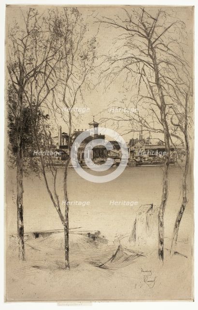 Laburnums and Battersea, 1889/90 and 1898. Creator: Theodore Roussel.