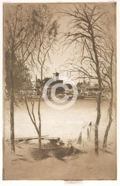 Laburnums and Battersea, 1889-1898. Creator: Theodore Roussel (French, 1847-1926).