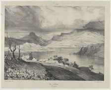 Lac d'Aidat, 1831. Creator: Godefroy Engelmann