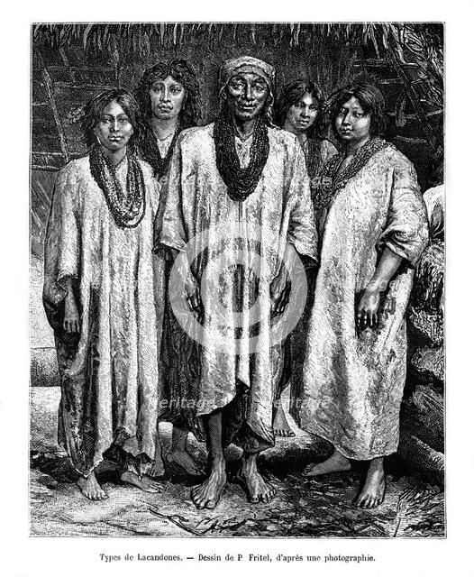 Lacandon people, 19th century. Artist: Pierre Fritel