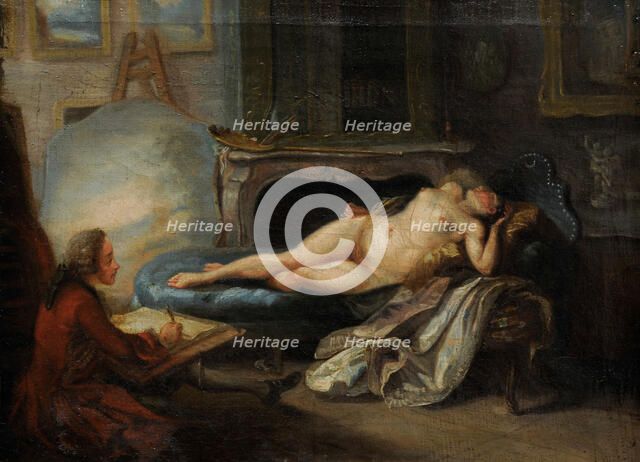 L'Académie particulière , 1755. Creator: Saint-Aubin, Gabriel Jacques de (1724-1780).