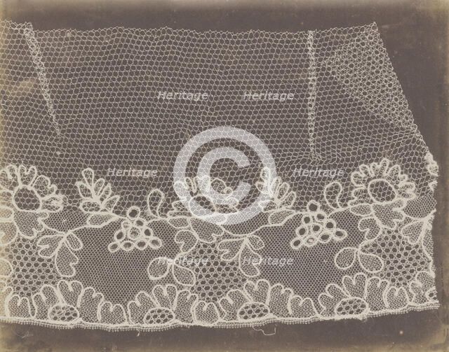 Lace, 1845. Creator: William Henry Fox Talbot.
