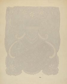 Lace Wedding Veil (Section of), c. 1938. Creator: Joseph L. Boyd
