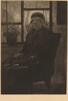 Lace appraiser (L'Experte en Dentelles), 1876. Creator: Félicien Rops