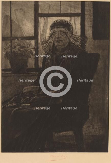 Lace appraiser (L'Experte en Dentelles), 1876. Creator: Félicien Rops.