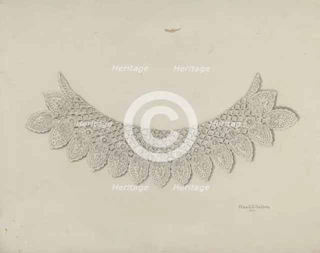 Lace Collar, c. 1938. Creator: Frank Nelson.
