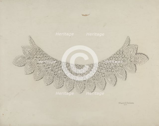 Lace Collar, c. 1938. Creator: Frank Nelson.